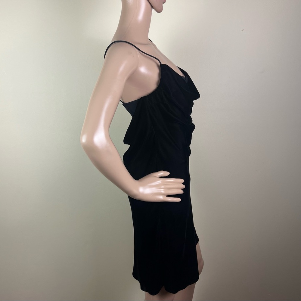 NEW DION LEE REVOLVE BLACK VELVET MINI DRESS - Picture 4 of 10